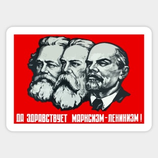 Soviet Propaganda Poster - 'Long Live Marxism-Leninism!' Sticker